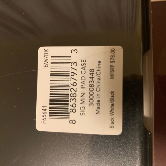 Coach black and white iPad mini cover new with tag opened for measuring 👀pics - Picture 7 of 8